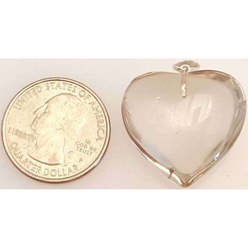 Citrine Natural Gemstone Heart Pendant 1"