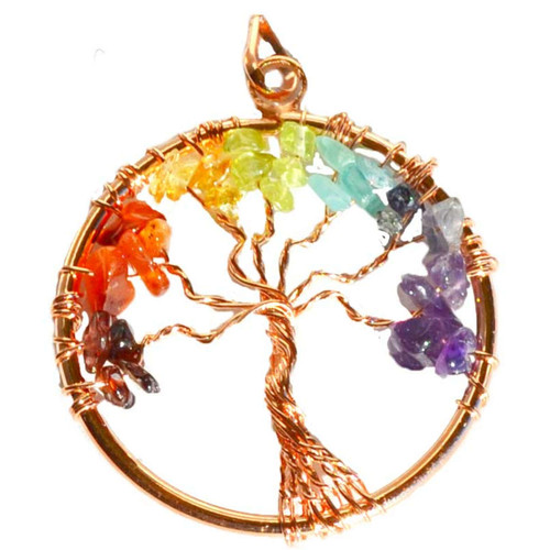 7 Chakra Tree of Life Pendant Copper 7 Chakra Tree of Life Pendant Copper