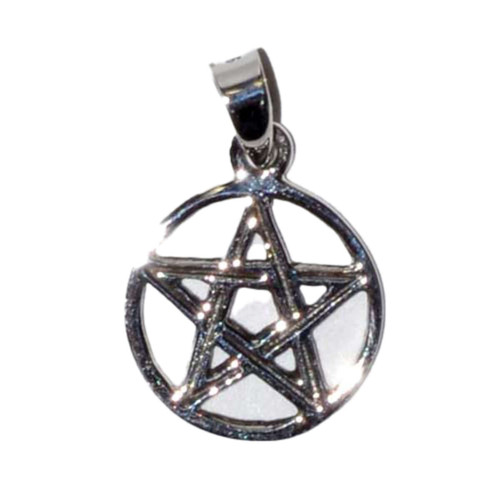 Pentagram Sterling Silver Pendant 1/2"
