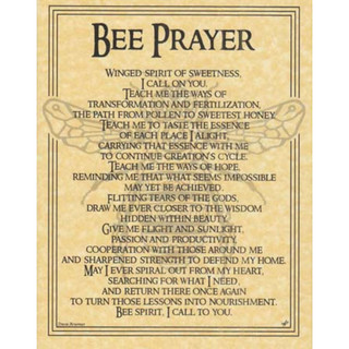 Bee Prayer Poster - The Ancient Sage Metaphysical Supply Store