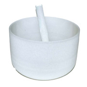 Off White Crystal Singing Bowl 8"