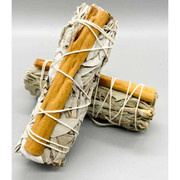 White Sage & Cinnamon Smudge Stick 4"