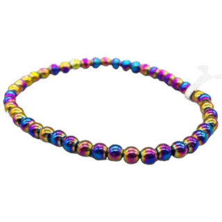 Rainbow Hematite Stretch Mini Bead Bracelet main image 1