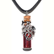 Dragon Red Glitter Necklace