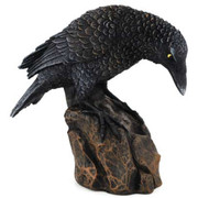 Raven Looking Down Statue 5 1/2"