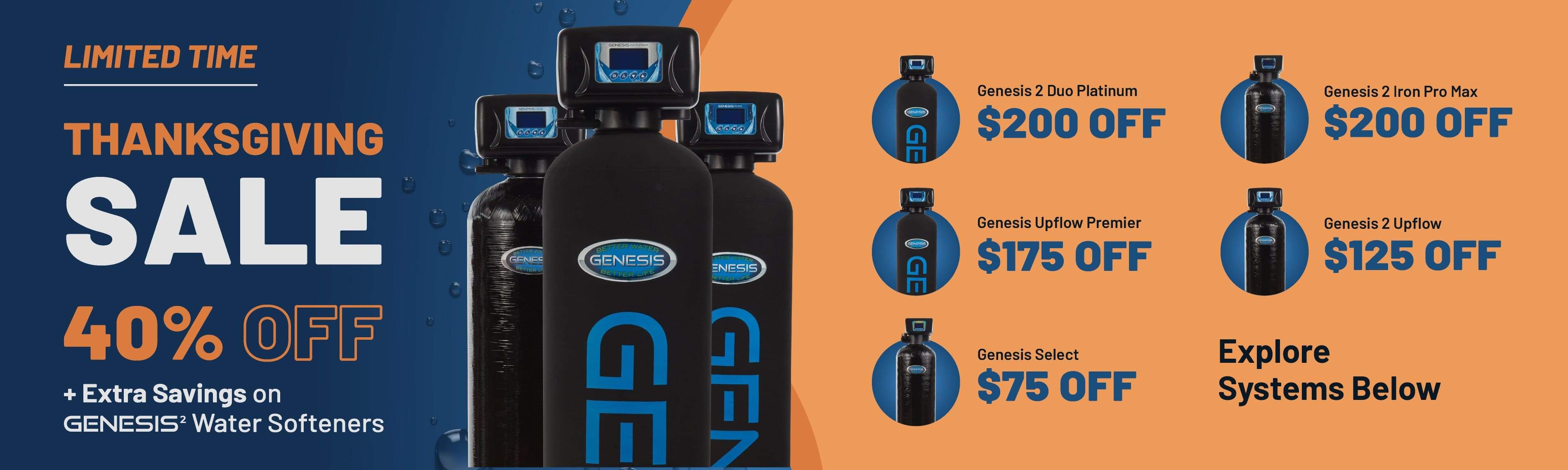 On Sale Genesis Water Softeners - Discount Water Softeners