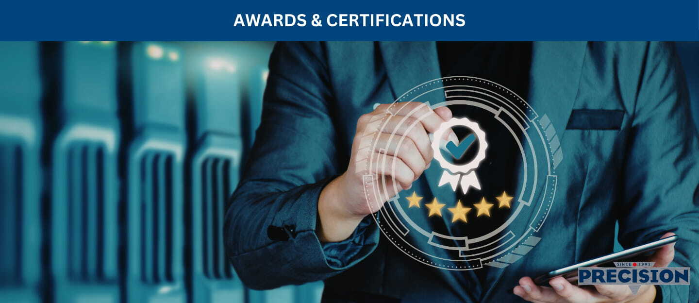 Industry certifications and partner badges held by Precision Computers, Brisbane Precision Computers awards and certifications in Brisbane