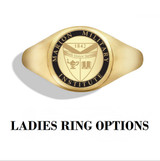 Ladies Ring Black Accent Top