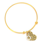 Bracelet - Sideways Heart with Mini Heart