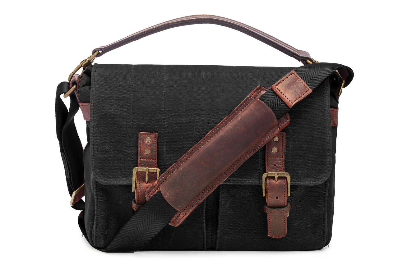 Top Grade] Black Fashion Print Camera Bag Men's Shoulder Bag Messenger Bags