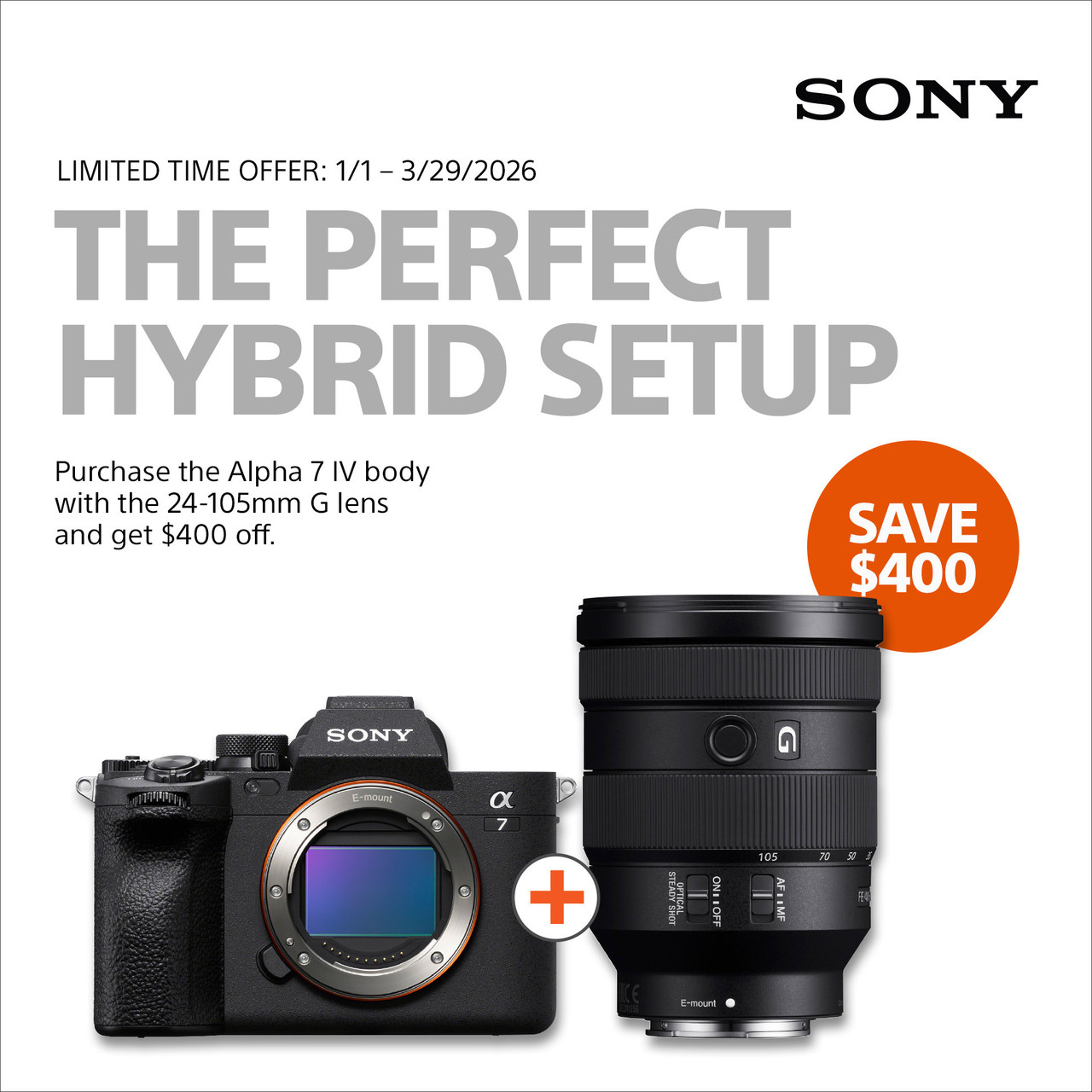 Sony FE 24-105mm f/4 G OSS Lens | Bedfords.com