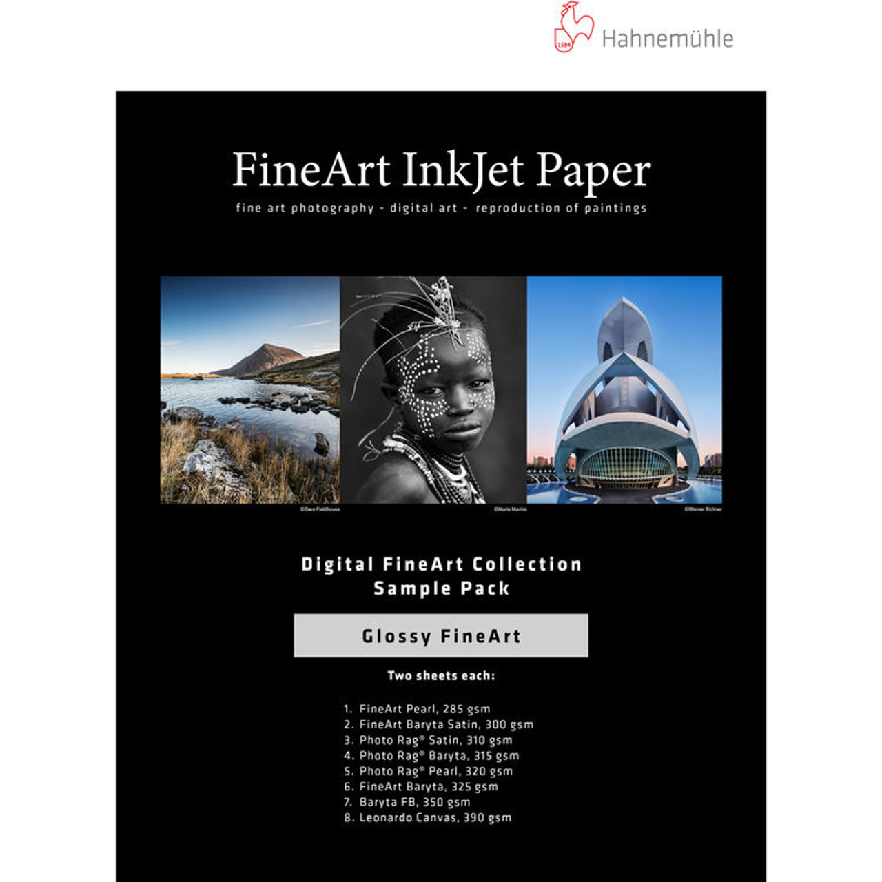 Hahnem√ºhle Glossy FineArt Inkjet Paper Sample Pack (13 x 19", 14 Sheets)