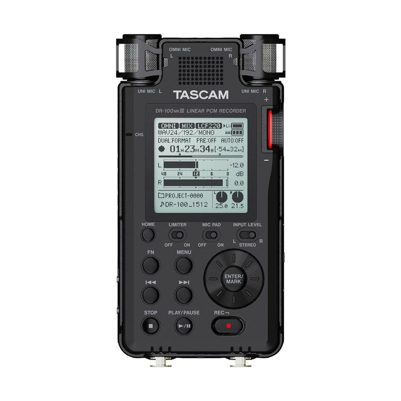 Tascam DR-100MKIII Stereo Linear Portable PCM Recorder | Bedfords.com