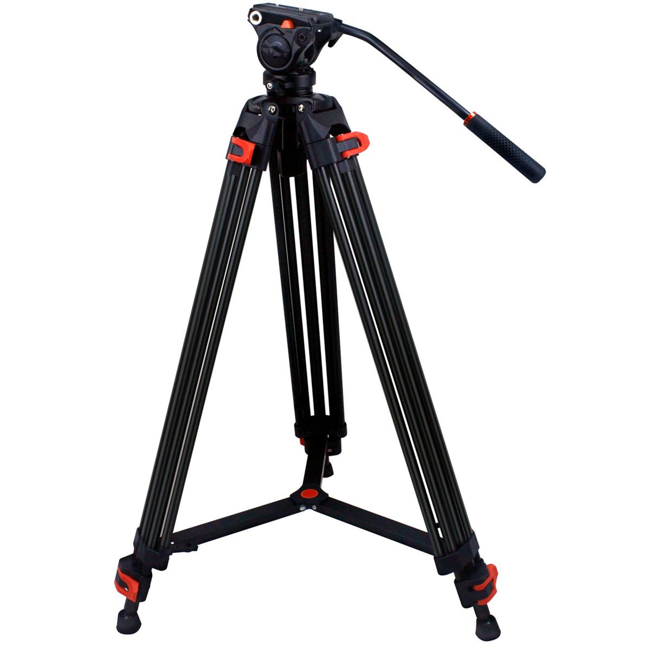 professional video camera on tripod