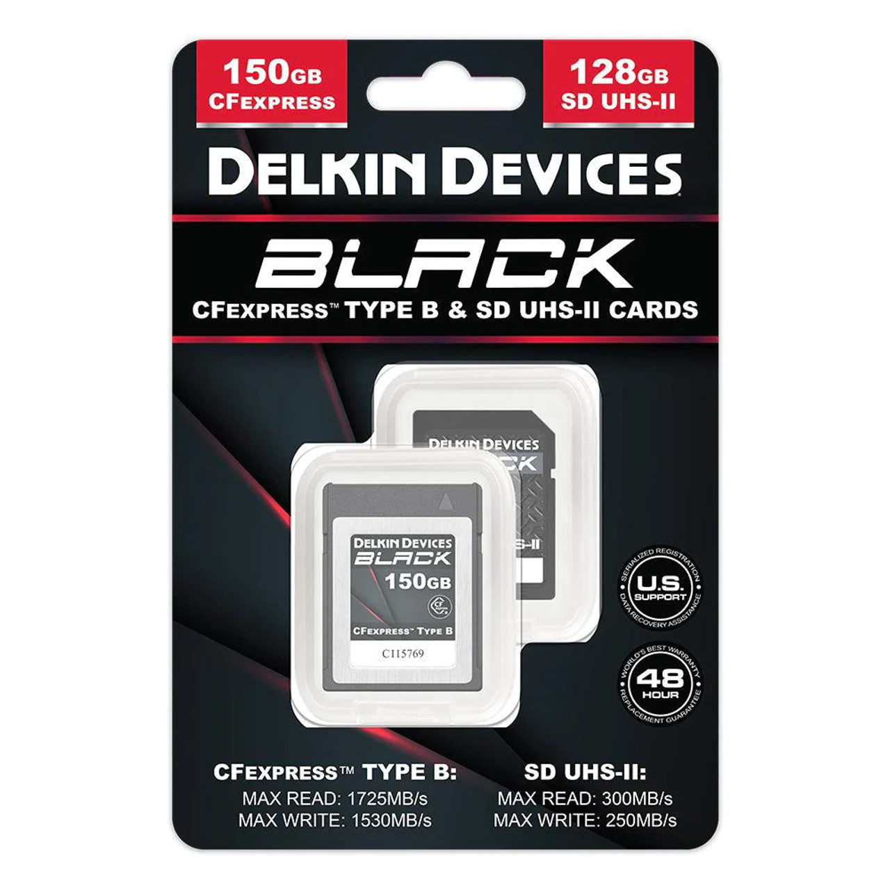 Delkin Devices 150GB BLACK CFexpress Type-B & 128GB BLACK RUGGED