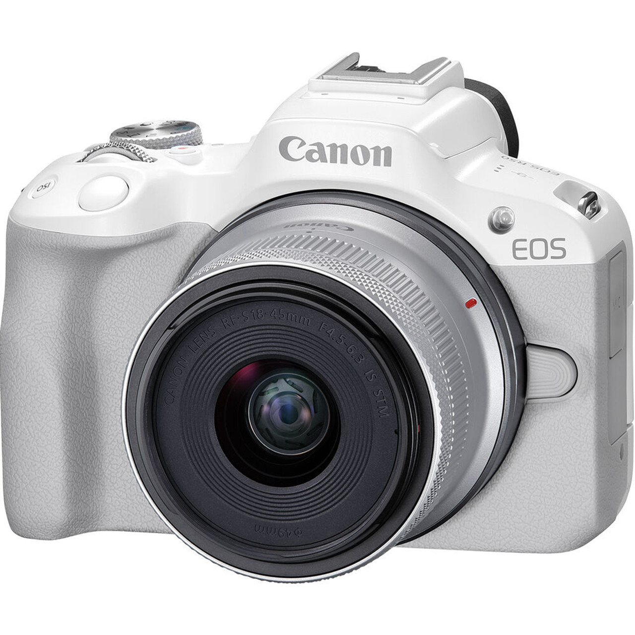 Canon EOS R50 Mirrorless Camera with 18-45mm Lens (White 