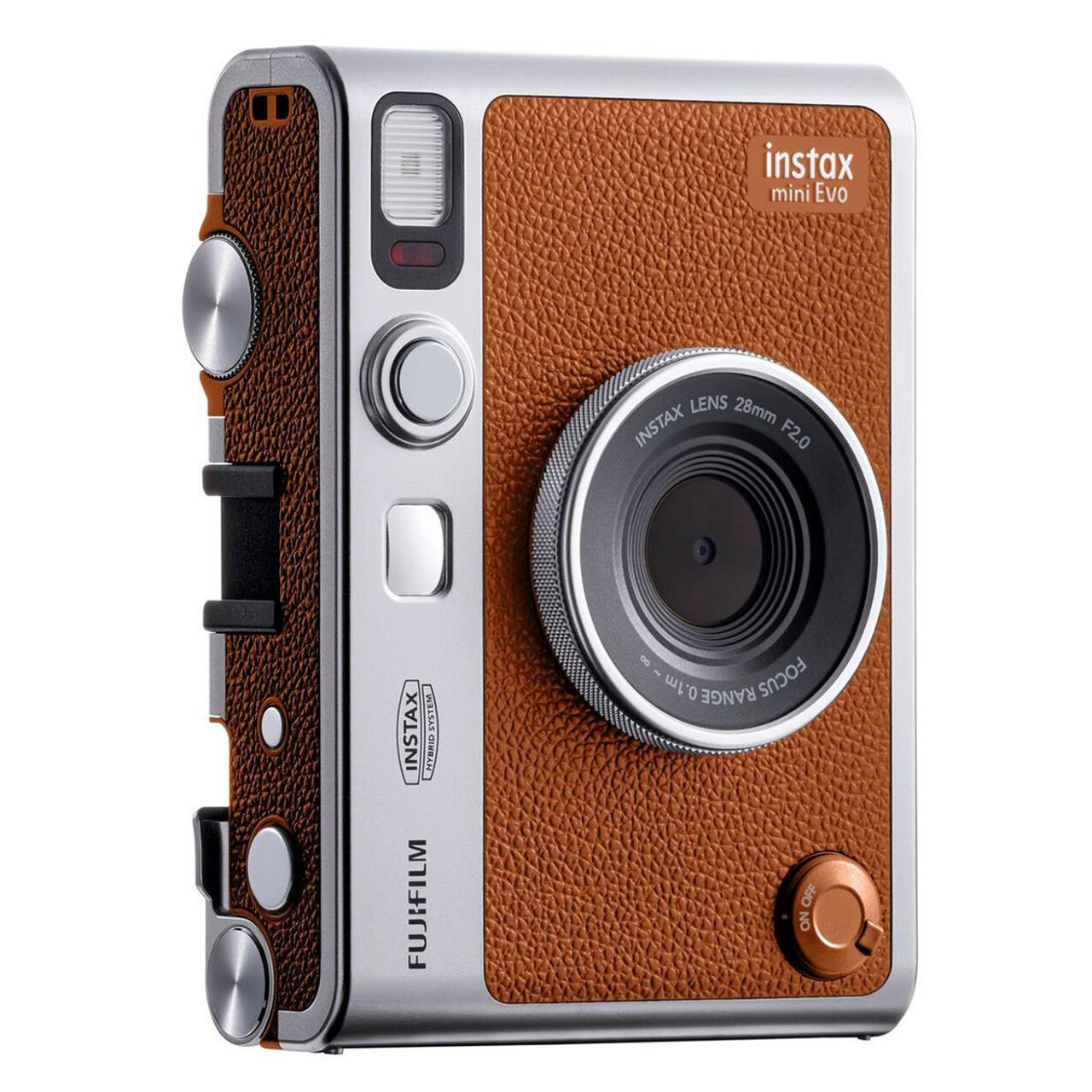 FUJIFILM INSTAX MINI EVO Hybrid Instant Camera (Brown