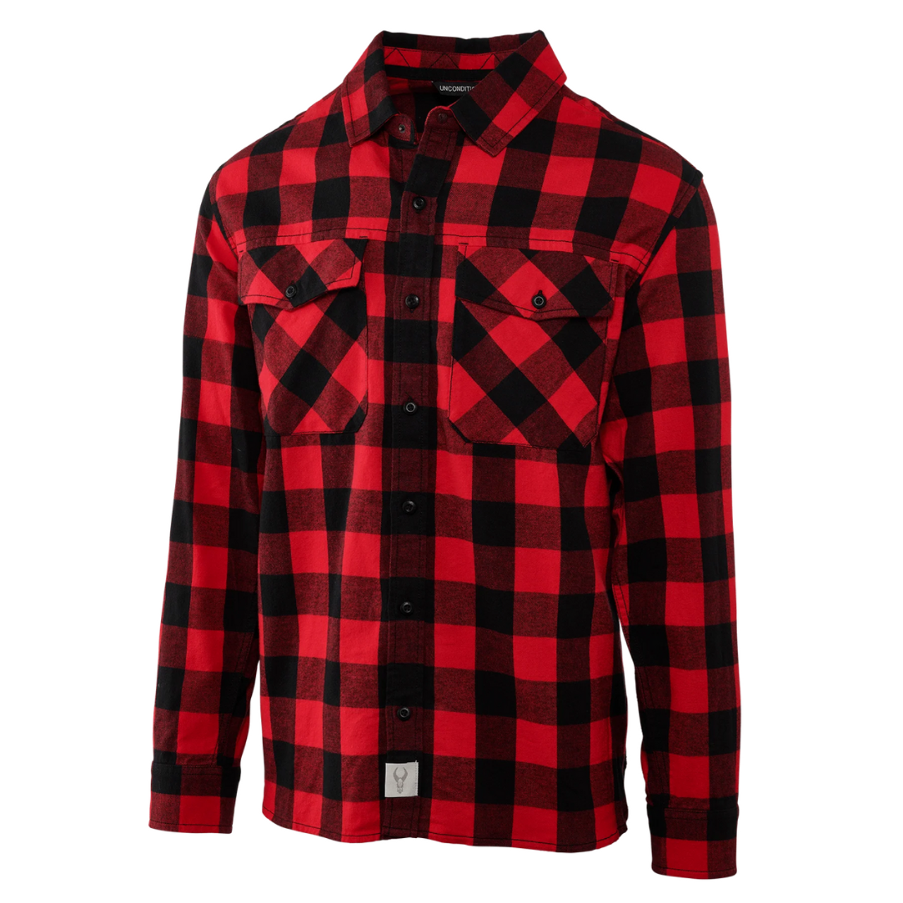 Badlands OPS Flannel Shirt (Red Buffalo Plaid, 2XL)