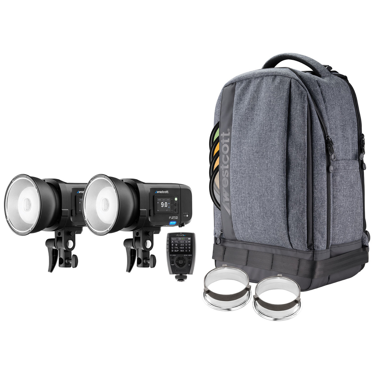 Westcott FJ250 Strobe 2-Light Backpack Kit with FJ-X3S Wireless Trigger for Sony
