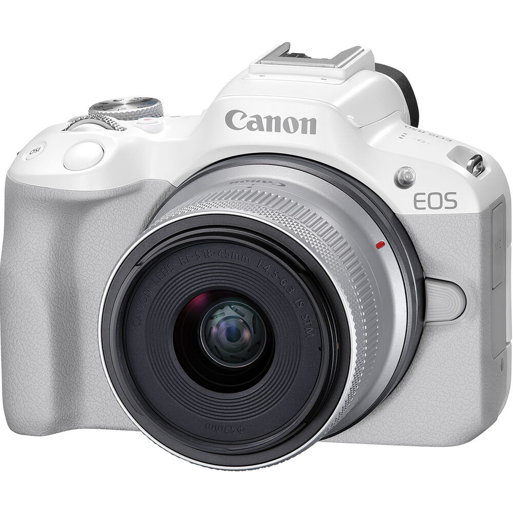 ショット数約1,100回　EOS R50 ホワイト Canon EOS R50 Mirrorless Camera with 18-45mm Lens (White
