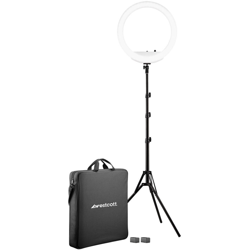 Westcott 18" Ring Light Bi-Color LED Kit with Batteries and Stand
