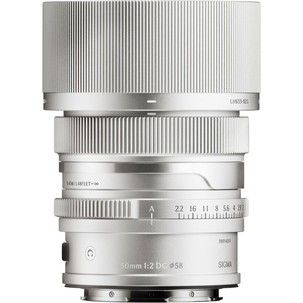 Sigma 50mm f/2 DG Contemporary Lens, Silver (L-Mount)