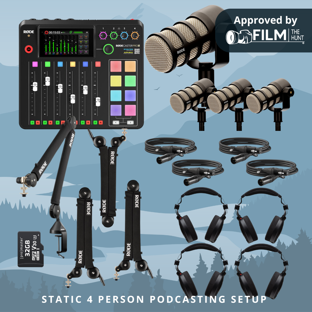 Static 4-Person Podcasting Setup Package