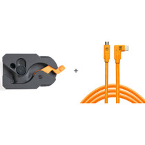Tether Tools LeverLock & Straight to Right Angle Cable Kit / 15' Orange