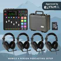 Mobile 4-Person Podcasting Setup Package