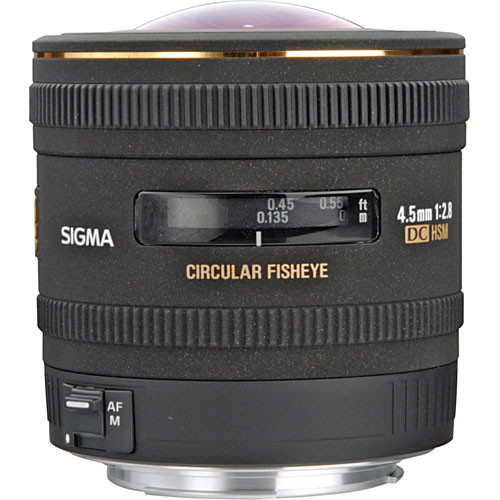 Sigma 4.5mm f/2.8 EX DC HSM Fisheye Lens for Canon Digital SLR Sigma 4.5mm f/2.8 EX DC HSM Fisheye Lens for Canon Digital SLR