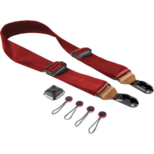 Peak Design Slide Camera Strap SL-L-2 (Red with Tan Leather) Peak Design Slide Camera Strap SL-L-2 (Red with Tan Leather)
