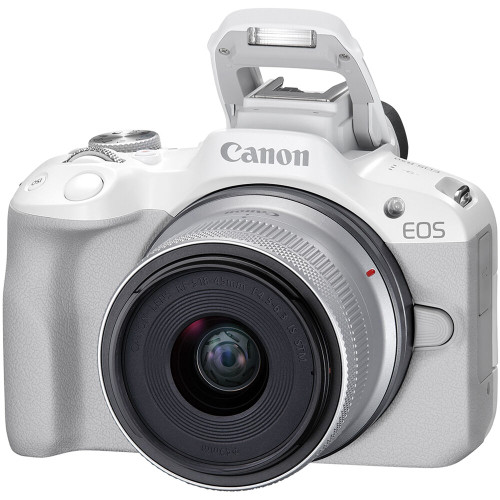 Canon EOS R50 Mirrorless Camera with 18-45mm Lens (White