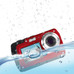 MINOLTA® MN40WP 48 MP / 2.7K Ultra HD Waterpoof Digital Camera (Red)