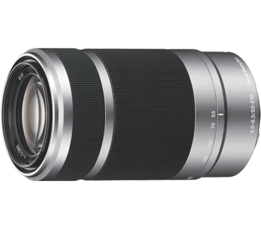 Sony E 55–210 mm F4.5-6.3 OSS Lens (Silver) | Bedfords.com