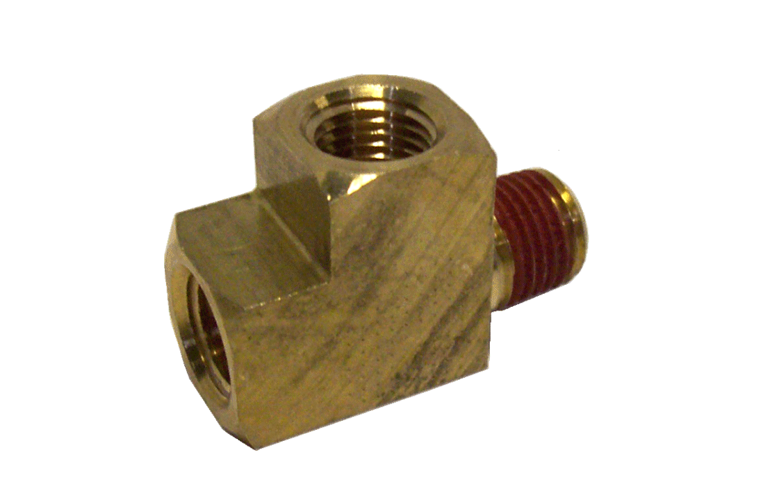 FTG-AIR-TEE-STRT-BRASS 1/4