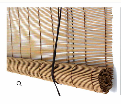 Brown Bamboo Matchstick Roll Up Window Blind