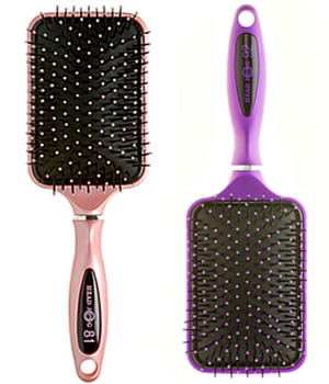 Head Jog Ceramic Ionic Paddle Brush (Pink or Purple) Coolblades