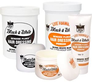 Black & White Genuine Pluko Hair Dressing Pomade | Coolblades Black & White Genuine Pluko Hair Dressing Pomade | Coolblades