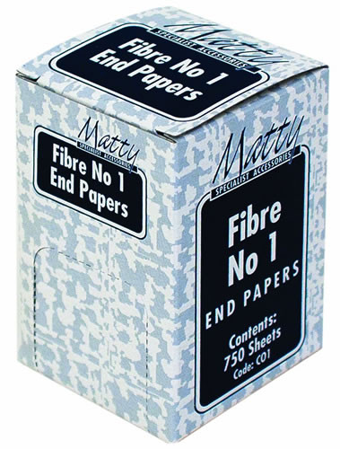 Matty Fibre No. 1 End Papers - Dispenser Box (750 papers)