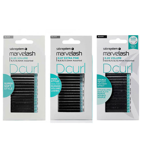 Salon System Marvelash D Curl Assorted Black