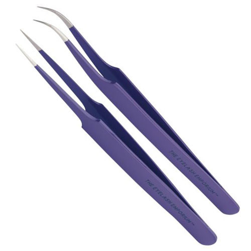 The Eyelash Emporium Set Piece Straight & Curved Tweezer Set