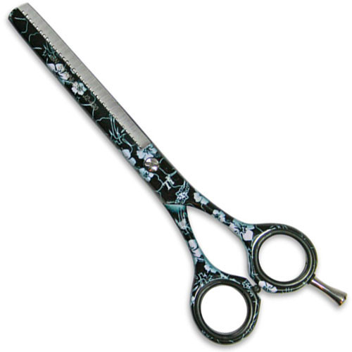 Tri Flower Pattern Thinning Scissors