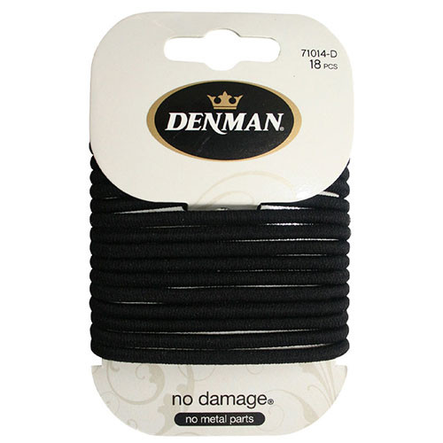 Denman No Damage Black Elastic Bands