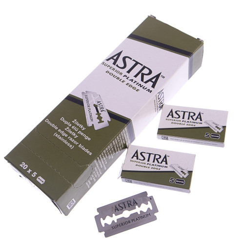 Dorco Double-Edged Razor Blades Astra Superior Platinum Box  (x5 or x100)