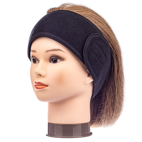 Kumi Black Towelling Headband with Velcro fixing