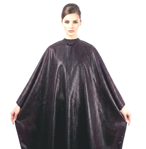 Kobe Snake Skin Cutting Cape With Neoprene Collar