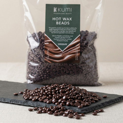 Kumi Chocolate Hard Wax Beads in studio