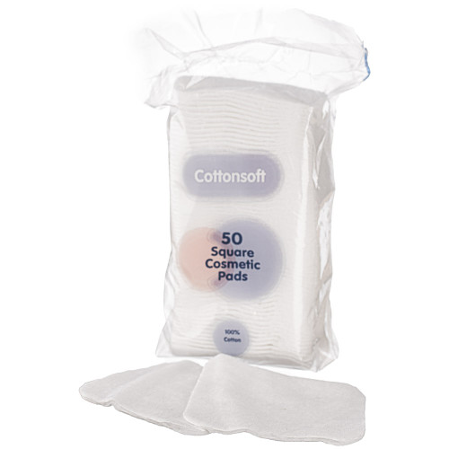 Cottonsoft Square Cosmetic Pads (x50)