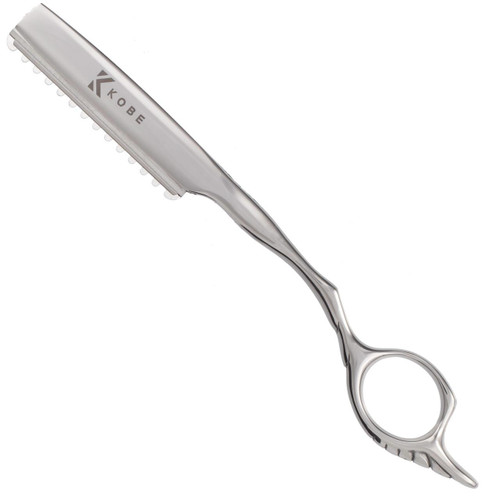 Kobe Mercury Razor with 6 Blades, silver men's safety razor with a sleek ergonomic handle and multiple blades for a close shave.