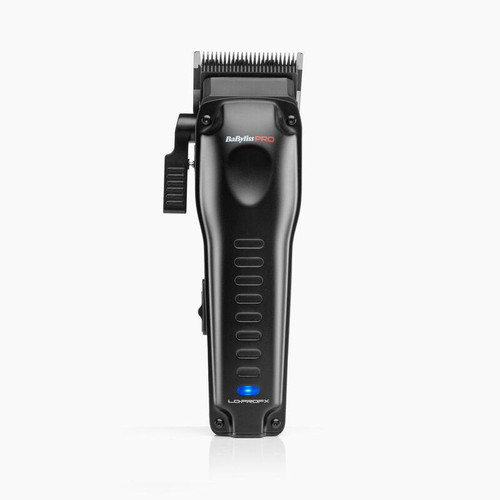 BaByliss Pro BaByliss Lo-ProFX Compact Clipper, black cordless hair clipper with adjustable blade and ergonomic design.